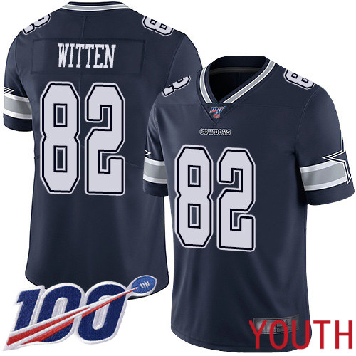 Youth Dallas Cowboys Limited Navy Blue Jason Witten Home #82 100th Season Vapor Untouchable NFL Jersey->women nfl jersey->Women Jersey